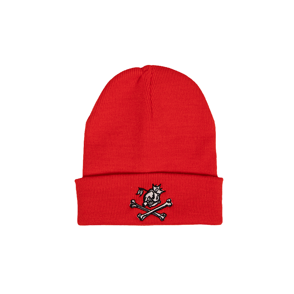 Jester and Bones Beanie - Red