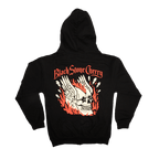 Flamin' Skull Zip Hood - Black