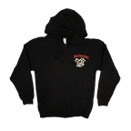 Flamin' Skull Zip Hood - Black