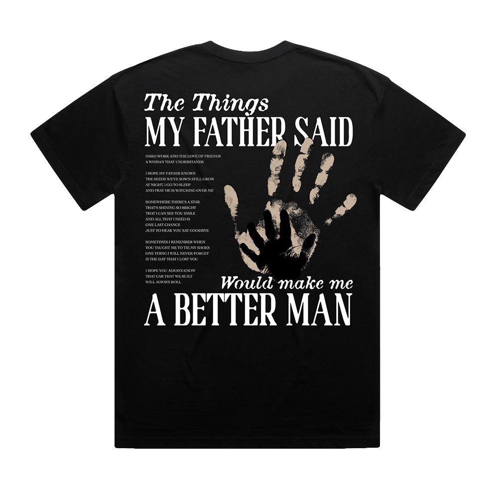 Things My Father Said Lyric Tee - Black